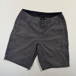 KUHL Women's Hiking Shorts Stretch Gray Cargo Size 8 Gorpcore Athleisure